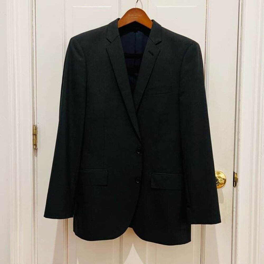 J Crew Ludlow Size 40 R Charcoal 2-Button Sport Coat Blazer Loro Piana Wool